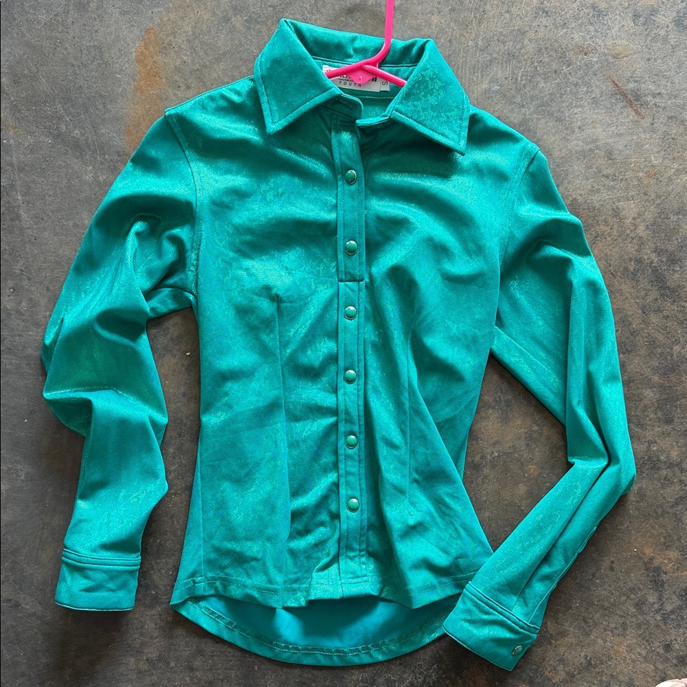 Kids Teal Button Down Shirt